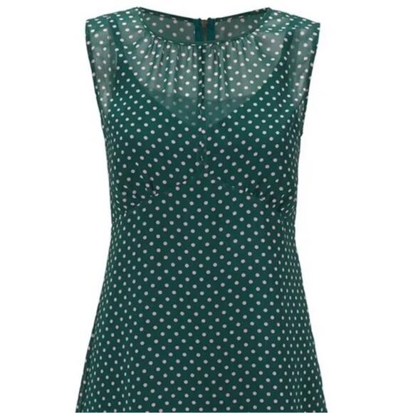 CAbi Tops - Cabi Flirt Sleeveless Blouse Women's M Polka Dot Semi-sheer Romantic Feminine
